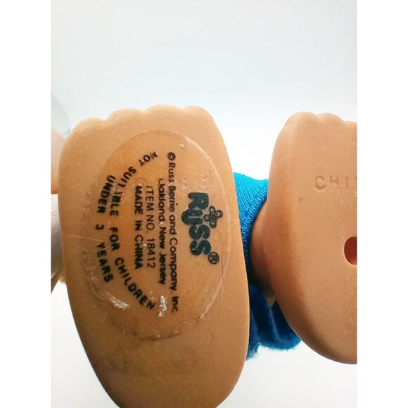 Vintage Troll Doll Tennis Player Yellow Hair 4 Inch Toy Collectible Russ Berrie - Picture 3 of 14